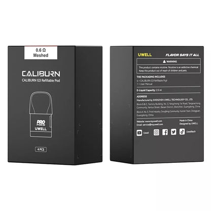 Caliburn G3 Replacement Pods 0.6ohm Pack