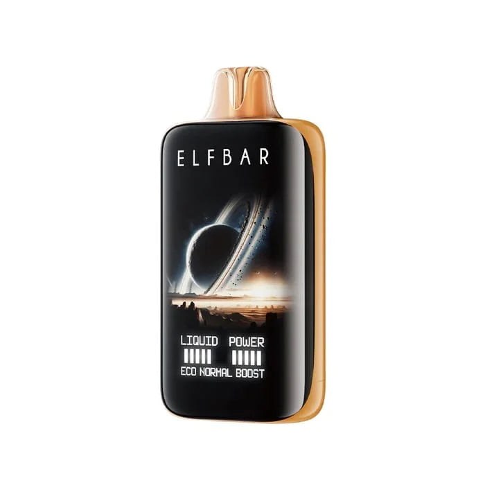 Elf Bar vaping device with a scenic design on a white background