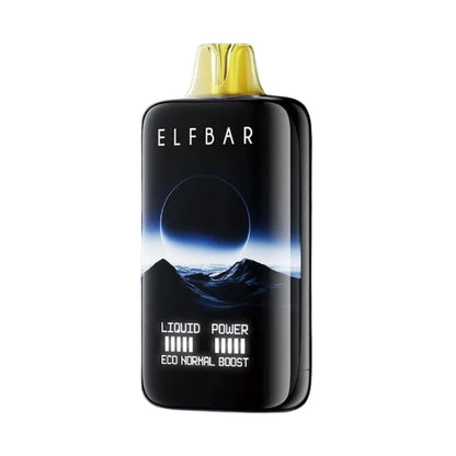 Elfbar moon night vape device with mountain design and visible branding on a white background