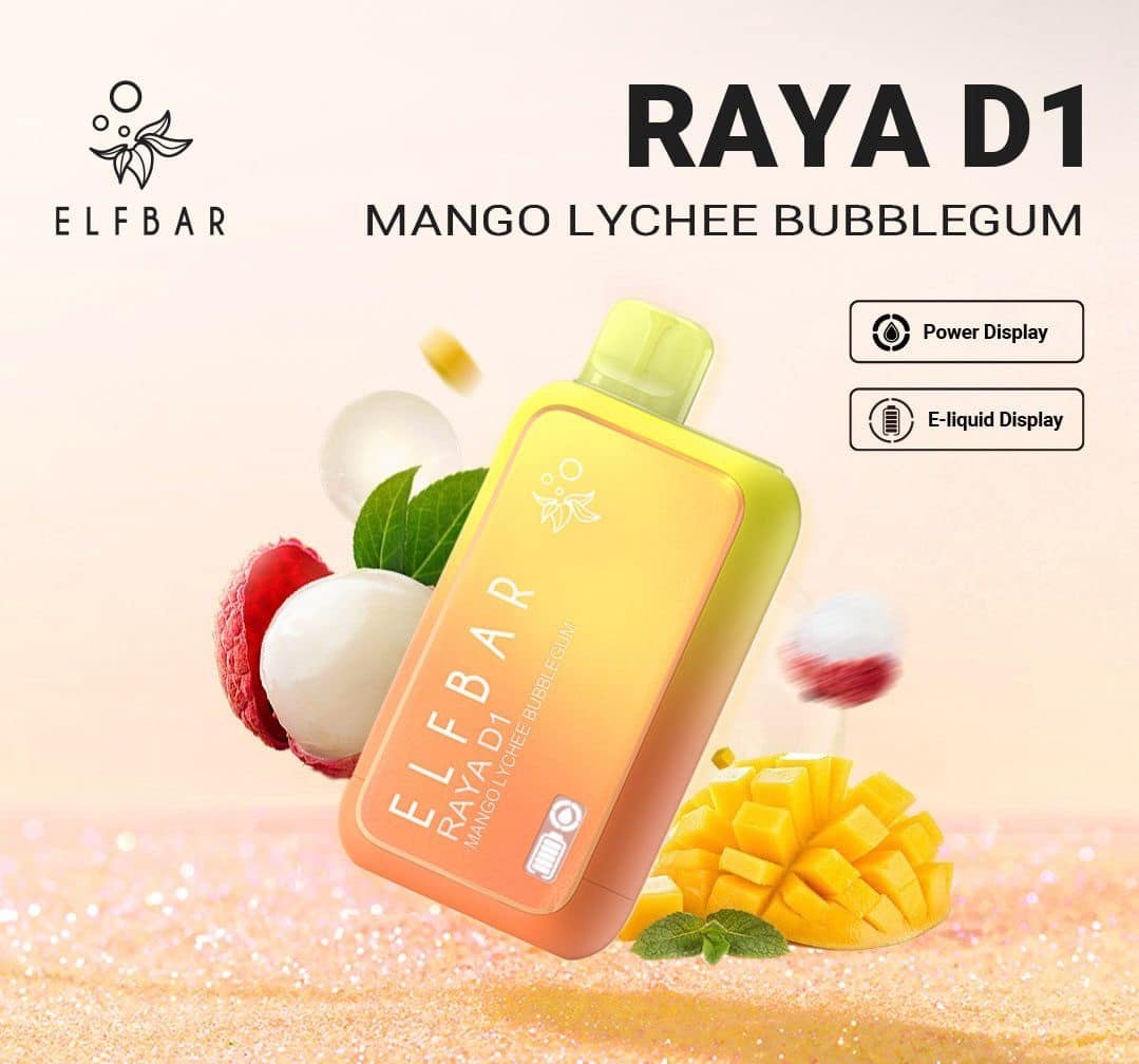 Elfbar Raya D1 Mango Lychee Bubblegum