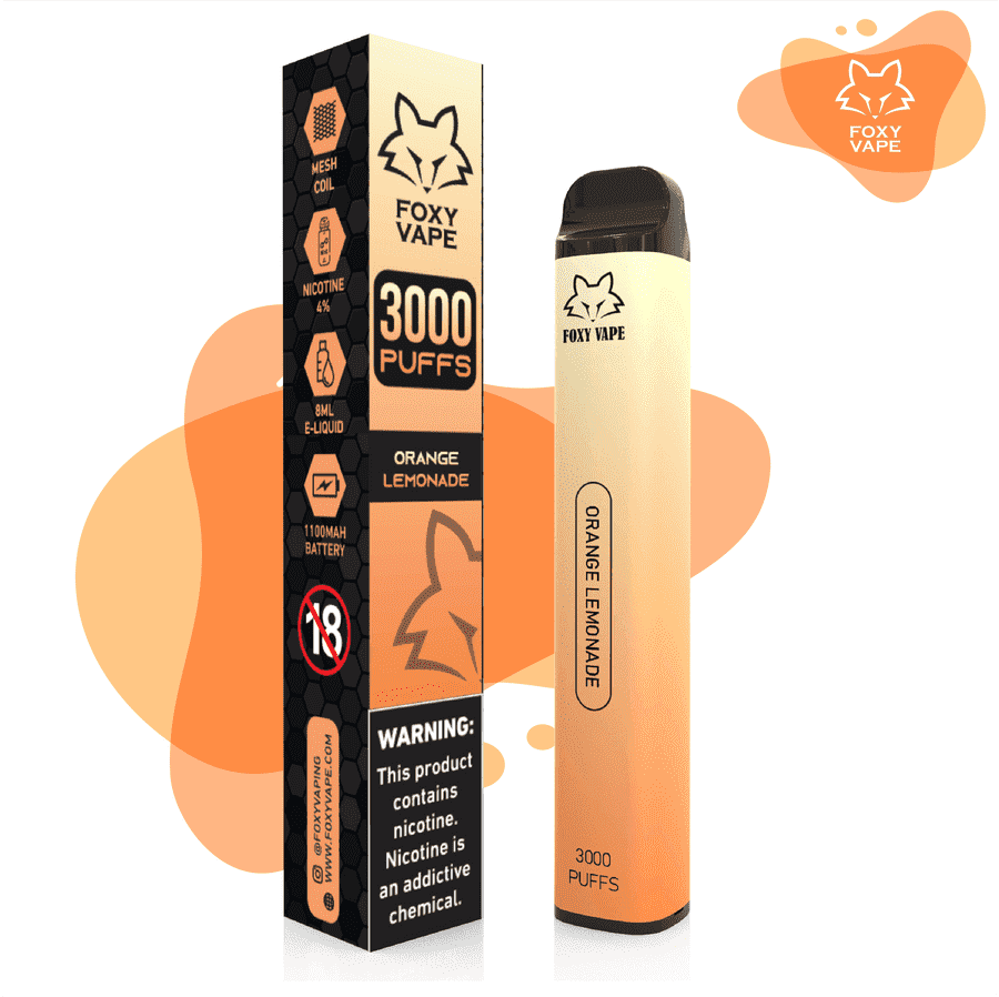 Foxy Disposable Orange Lemonade 3000puffs