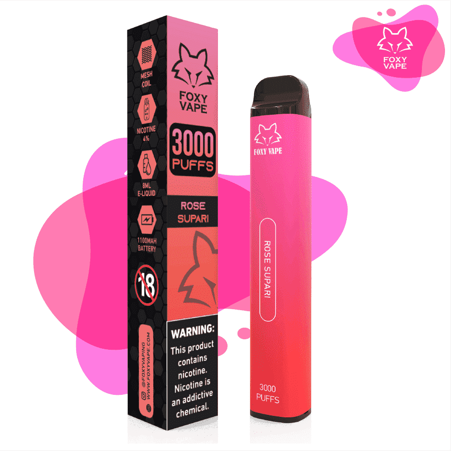 Foxy Disposable Rose Supari 3000 Puffs