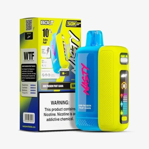 Nasty BOLT 50k Vape kiwi passion fruit guava flavour