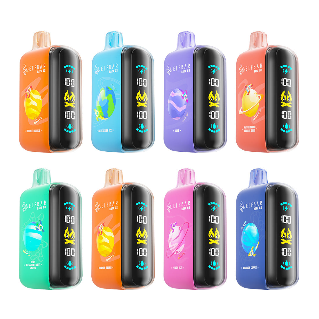 Elfbar raya d3 vape collage