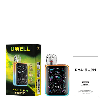 Uwell Caliburn G5 Koko 35W Pod System - packaging content