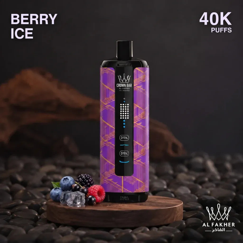 al fakher crown bar disposable vape - berry ice flavour