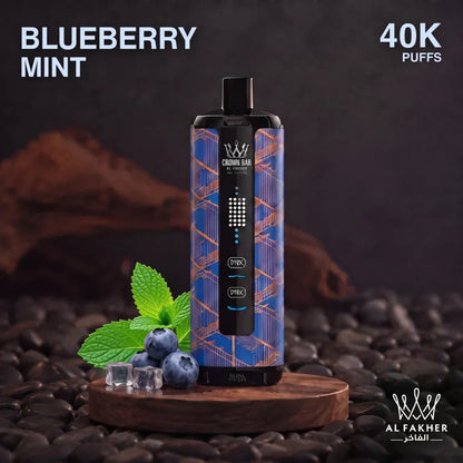 al fakher crown bar disposable vape - blueberry mint flavour