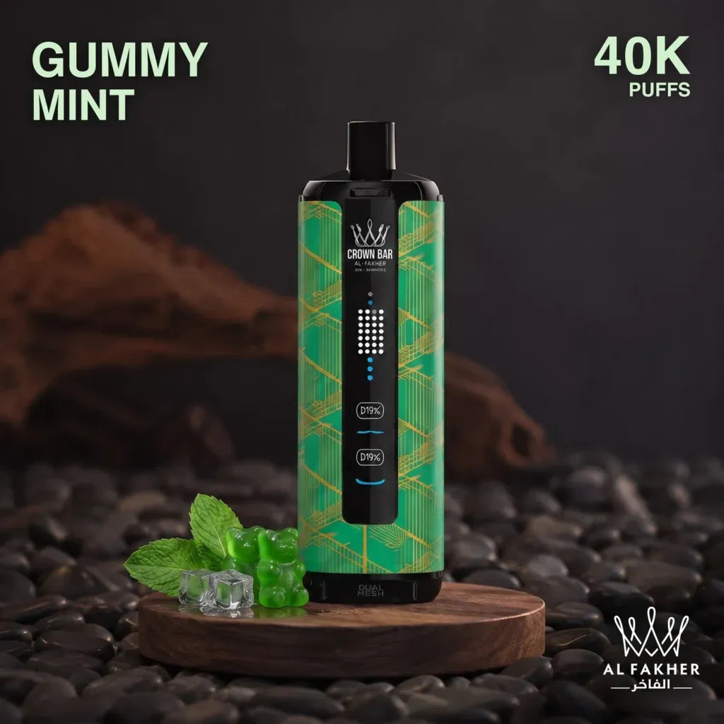 al fakher crown bar disposable vape - gummy mint flavour