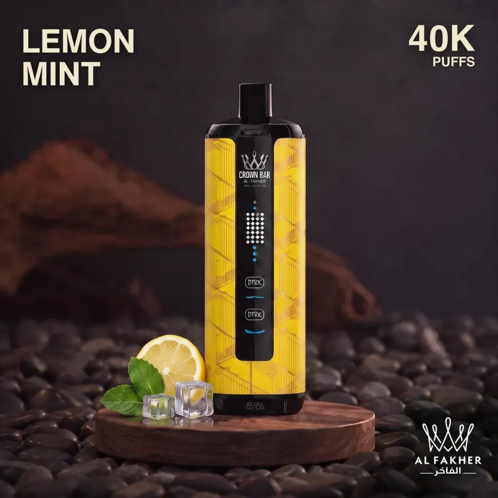al fakher crown bar disposable vape - lemon mint flavour