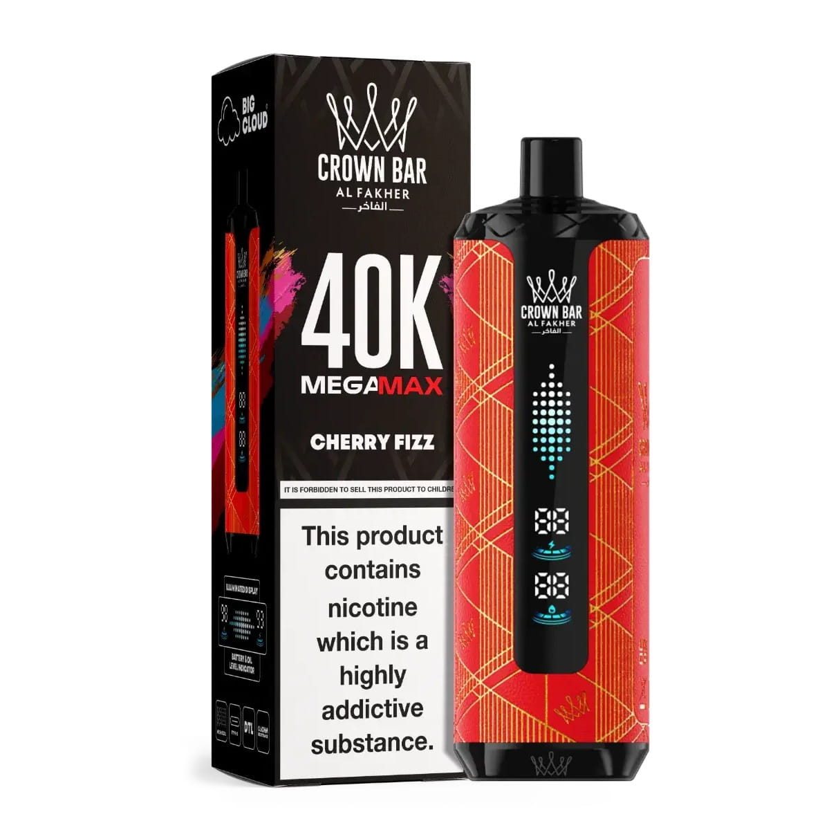 al fakher crown bar disposable vape - cherry fizz flavour
