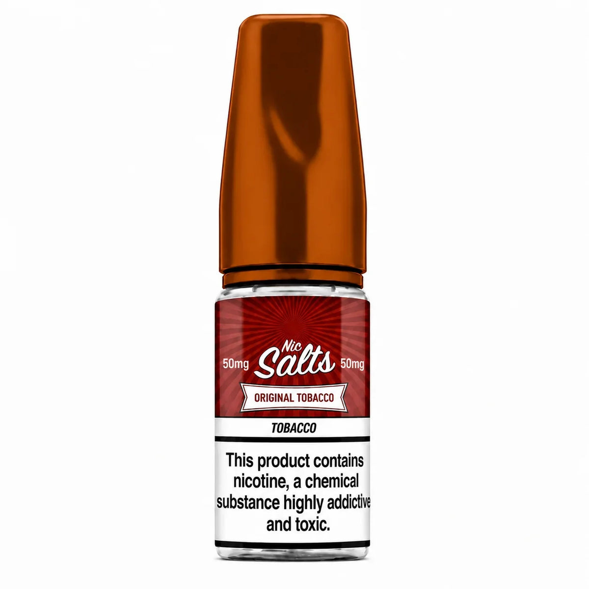 Dinner lady salts original tobacco bottle on white background