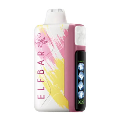 Elfbar vape device with colorful design on a white background