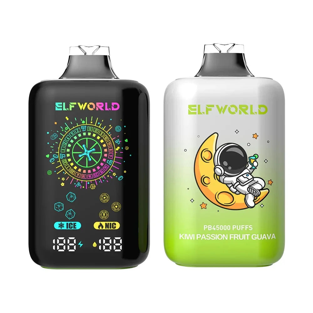 elfworld pb45000 kiwi passion fruit guava - front and back