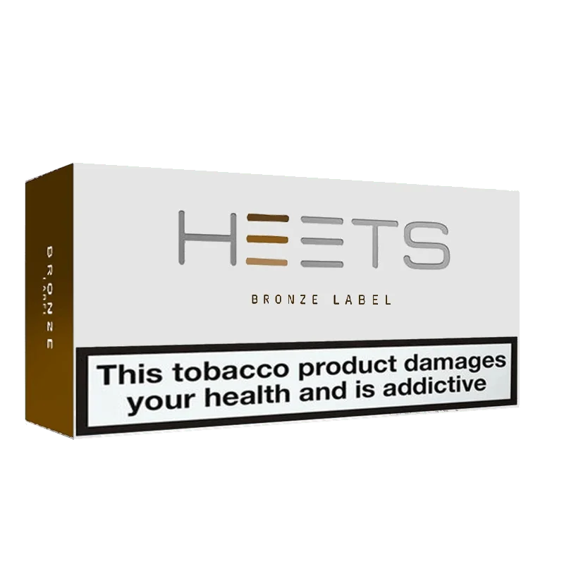 HEETS cigarette Bronze Label packaging 
