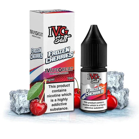 Ivg salt frozen cherries packaging and bottle