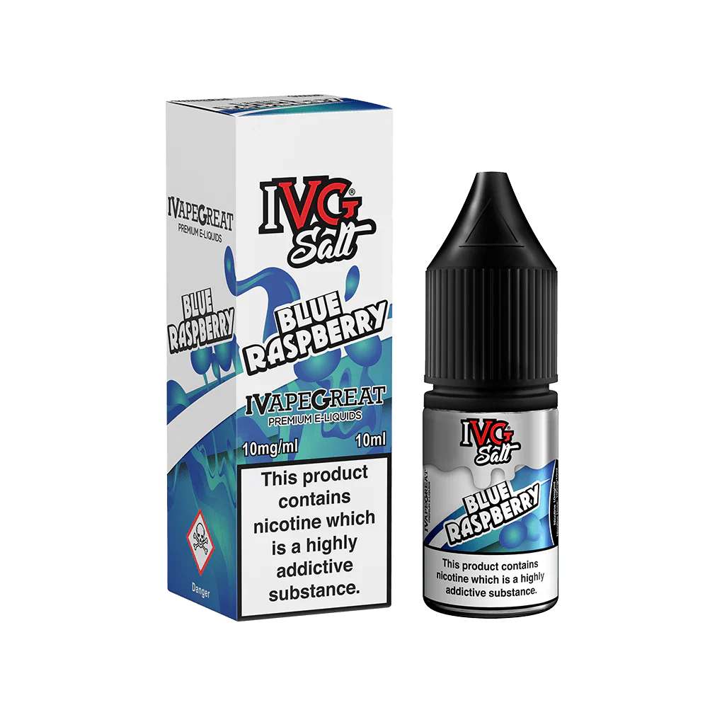 IVG Salts - Blue Raspberry packaging and bottle