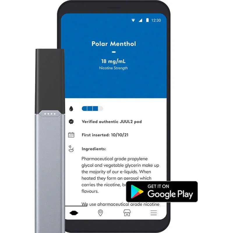 JUUL2 Polar Menthol Pods in Phone