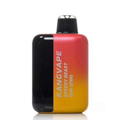 Kangvape speedy beast x - cran citrus vape device with gradient black to orange design on a white background