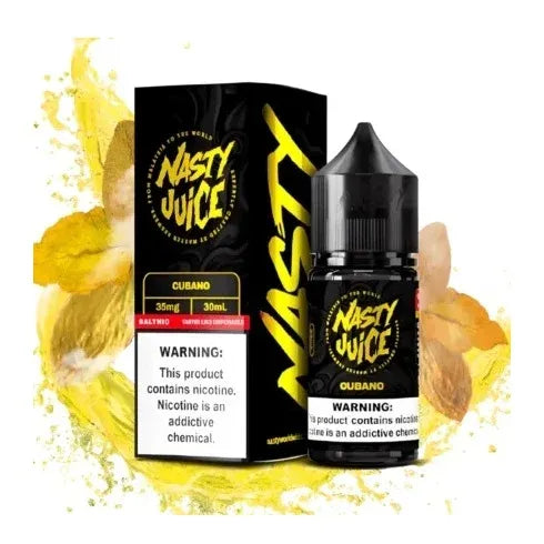 Nasty Juice Cubano e-liquid bottle and packaging box displayed together on a white background