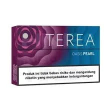 Iqos Terea Oasis Pearl packaging with a purple and blue design on a white background
