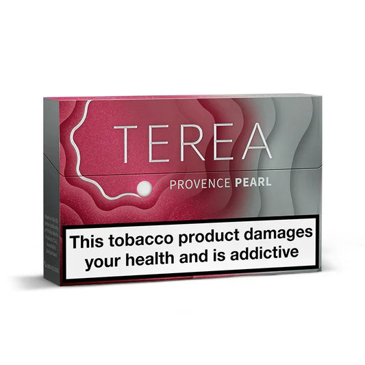 Terea Provence Pearl tobacco product packaging with health warning label.